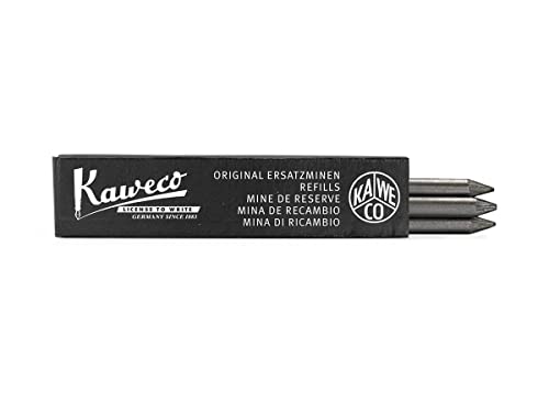 Kaweco Graphitminen 5,6 mm Schwarz 5B 3 Stück I Ersatz-Bleistiftminen 5,6mm für Druckbleistift oder Fallbleistift I Graphite Pencil Leads 3 pcs 5.6mm Black von Kaweco