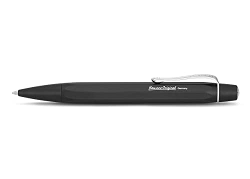 Kaweco ORIGINAL Kugelschreiber Black Chrome I Exklusiver Kugelschreiber mit angenehmer Mine inklusive elegantem Blechetui I Luxus Kuli mit attraktiven Zierelementen von Kaweco