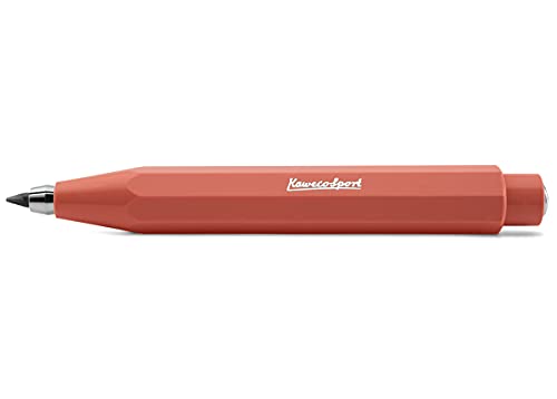 Kaweco Skyline Sport Fox Fallbleistift 3.2 mm 5B I Minenbleistift aus hochwertigem Kunststoff in oktogonalem Acht Kant Design I Druckminenbleistift 10,5 cm I Druck-Bleistift nachfüllbar Rot von Kaweco