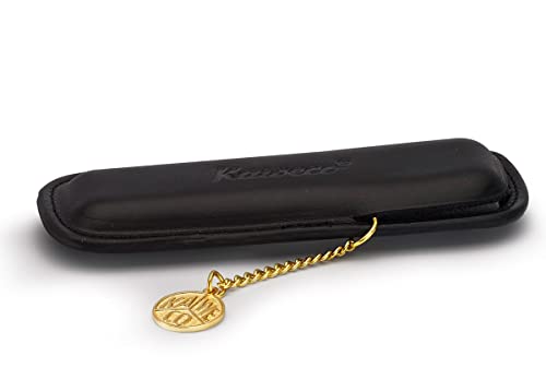 Kaweco 2er Leder Etui Schwarz I Stifte Etui passend für die Sport Serie I Schreibetui aus echtem Leder mit Münze I schicke & Klassische Stifttasche I Stiftetui 12,2 x 4,3 cm von Kaweco