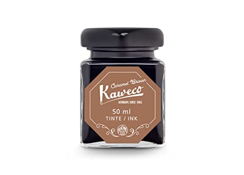 Kaweco Tintenglas 50 ml | Caramel Brown | vegan tierversuchsfrei wasserlöslich nachhaltig | Schönschrift Kalligrafie Lettering Schreibtinte von Kaweco
