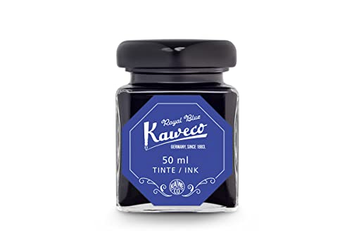 Kaweco Tintenglas 50 ml | Königsblau Royal Blue | vegan tierversuchsfrei wasserlöslich nachhaltig | Schönschrift Kalligrafie Lettering Schreibtinte von Kaweco