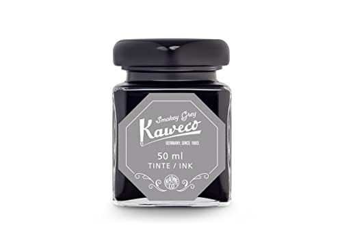 Kaweco Tintenglas 50 ml | Rauchgrau Smokey Grey | vegan tierversuchsfrei wasserlöslich nachhaltig | Schönschrift Kalligrafie Lettering Schreibtinte von Kaweco