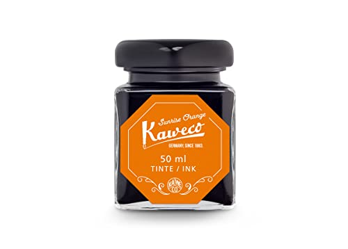 Kaweco Tintenglas 50 ml | Sonnenorange Sunrise Orange | vegan tierversuchsfrei wasserlöslich nachhaltig | Schönschrift Kalligrafie Lettering Schreibtinte von Kaweco