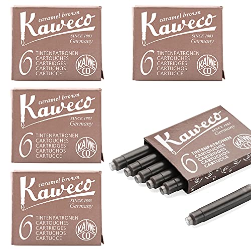 Kaweco Tintenpatronen kurz, Caramel Brown (Braun), 30 Stück von Kaweco