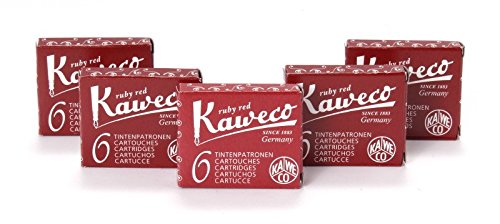 Kaweco Tintenpatronen kurz, Ruby Red (Rot), 30 Stück von Kaweco