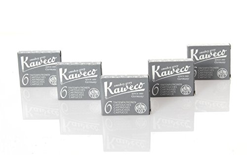 Kaweco Tintenpatronen kurz, Smokey Grey (Grau), 30 Stück von Kaweco