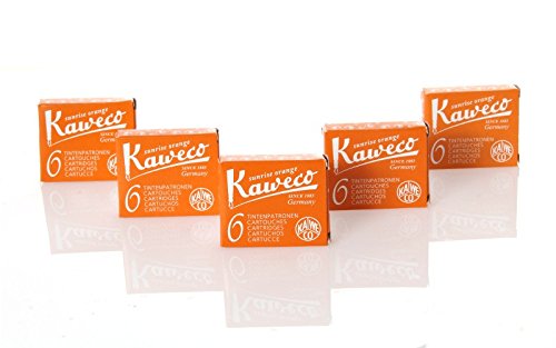 Kaweco Tintenpatronen kurz, Sunrise Orange (Orange), 30 Stück von Kaweco