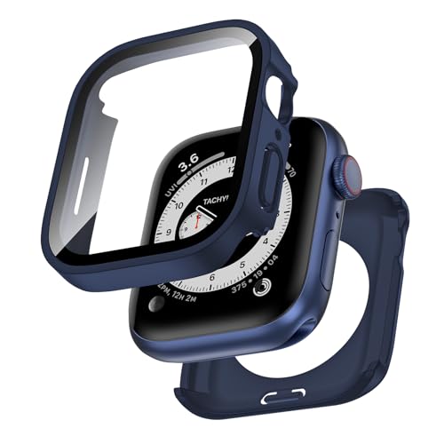 Kawoco 2 in 1 Wasserdichtes Hülle für Apple Watch Series 6/5/4/SE/SE2 40mm mit Eingebaut Kratzfest Gehärtetes Glas Schutzfolie, HD Hochempfindliche Schutzhülle für iwatch 40mm, Blau Kawoco 2 in 1 Wasserdichtes Hülle für Apple Watch Series 6/5/4/SE/SE2 40mm mit Eingebaut Kratzfest Gehärtetes Glas Schutzfolie, HD Hochempfindliche Schutzhülle für iwatch 40mm, Blau von Kawoco