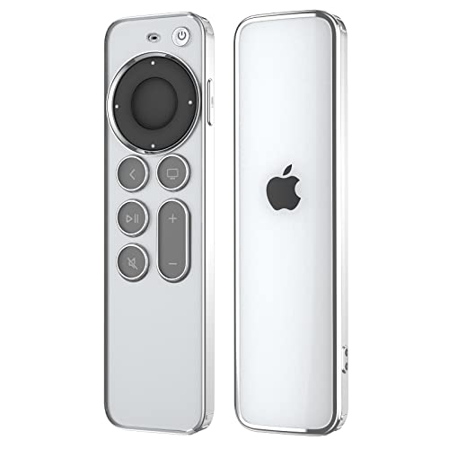 Kawoco Fernbedienung Schutzhülle Kompatibel mit Apple TV 4K / HD Siri Remote 3rd / 2nd Generation (2022/2021), Anti-Rutsch/Drop-Proof/Dust Proof TPU Remote Controller Cover - ClearSliver von Kawoco