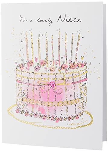 Moderne Geburtstagskarte für Nichte, 20,3 x 15,2 cm, Piccadilly Greetings von Kaxilu