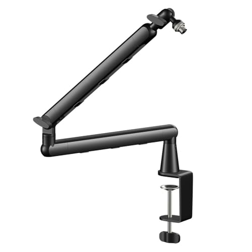 Kayfg Verstellbarer Mikrofonständer Mikrofon-High-End-Halterung Universal Verstellbare Kragarmhalterung Tischhalterung Federarmstütze für Gaming, Aufnahme von Kayfg