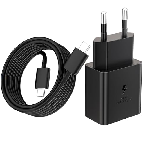 25W USB C Ladegerät mit 1,5M Original Typ C Kabel Ladekabel für Samsung Galaxy S24/S23/S22/S21/S20Ultra/Note20/S10/A14/A53/A54, USB C Netzteil Stecker Charger Schnellladegerät Schnellladekabel von Kayshow