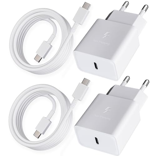 2er-Pack USB C Ladegerät Ladekabel 2M für Samsung Galaxy A54 A53 A52 A51 A34 A33 A20e A14 A13 M54 M53 M34 M14 M13 5g S8 S9 S10 S20 S21 FE Plus, Typ C Handy Schnellladegerät Netzteil Ladeadapter von Kayshow