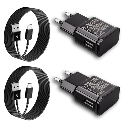 2er-Pack USB Ladegerät mit 2m Ladekabel USB Typ-C für Samsung Galaxy A13 A14 A15 A23 A25 A33 A34 A35 A40 A53 A54 A55 A04S S8 S9 S10 S20 M55 M34,Schnellladegerät Netzte mit USB C Schnellladekabel von Kayshow