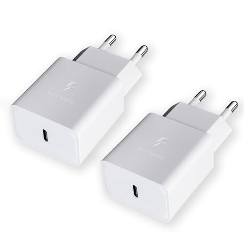 USB C Ladegerät Stecker (2 Stücke), 15W Schnellladegerät Typ C Handy Netzteil, Ladeadapter für Samsung Galaxy S8,S8+,S9,S9 Plus,S10,S10 Plus,S10e,A50,A51,A34,A20,A20e,Z Flip 3,Z Fold 2 5G von Kayshow