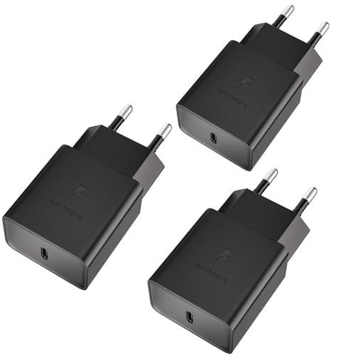 USB C Ladegerät Stecker (3 Stücke), 15W Schnellladegerät Typ C Handy Netzteil, Ladeadapter für Samsung Galaxy A54 A53 A34 A33 A14 A13 5g M54 M53 M34 M33 M14 M13 5g A70 A52 M52 M51 FE Ultra Plus von Kayshow