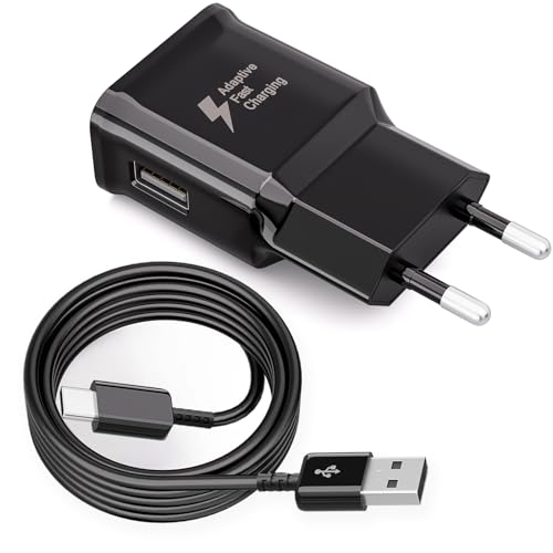 USB Ladegerät Ladekabel für Samsung Galaxy A54 A53 A34 A33 A20e A14 A13 5g M54 M53 M34 M33 M14 M13 5g S8 S9 S10 S20 S21 FE Ultra Plus Note 8, Schnellladegerät Handy Netzteil mit 2M USB C Kabel von Kayshow