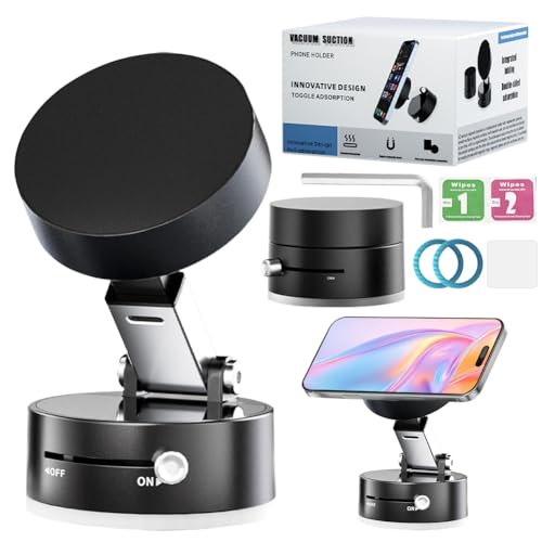 Faltbarer Tragbarer Vakuum Magnet-Halter, Verstellbare Magnetische Handyhalterung Auto, Magnetische Handy-Autohalterung mit Saugnapf für iPhone 12-16, Handyhalterung Auto mit Magnet all Handys Faltbarer Tragbarer Vakuum Magnet-Halter, Verstellbare Magnetische Handyhalterung Auto, Magnetische Handy-Autohalterung mit Saugnapf für iPhone 12-16, Handyhalterung Auto mit Magnet all Handys von Kayuneed