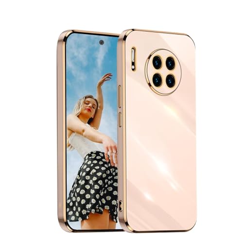 Kaywzo Hülle für Huawei Mate 30 Pro,TPU Galvanisiertes Stoßfeste Handyhülle,Glänzend Spiegel Kratzfeste Schutzhülle,Ultra Dünn Silikon Cover Case,Rosa von Kaywzo