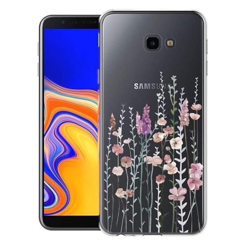 Kaywzo Hülle für Samsung Galaxy J4+/J4 Plus,Transparent TPU Handyhülle mit Gemälde Blume Muster,Ultradünn Stoßfester Schutzhülle,Schön Silikon Cover Case-3 von Kaywzo