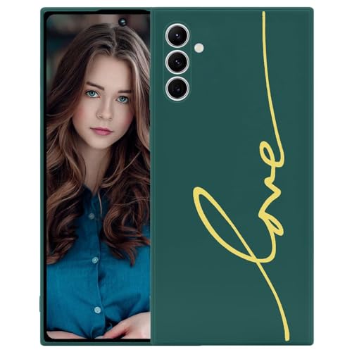 Kaywzo Hülle für Samsung Galaxy Note 10,TPU Weich Silikon Handyhülle mit 'Love' Linie Muster,Minimal Design,Ultradünn Mode Stoßfest Kratzfeste Schutzhülle Cover Case,Grün von Kaywzo