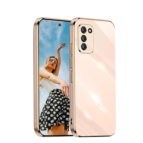 Kaywzo Hülle für Samsung Galaxy S20 FE 4G/5G,TPU Galvanisiertes Stoßfeste Handyhülle,Glänzend Spiegel Kratzfeste Schutzhülle,Ultra Dünn Silikon Cover Case,Rosa von Kaywzo