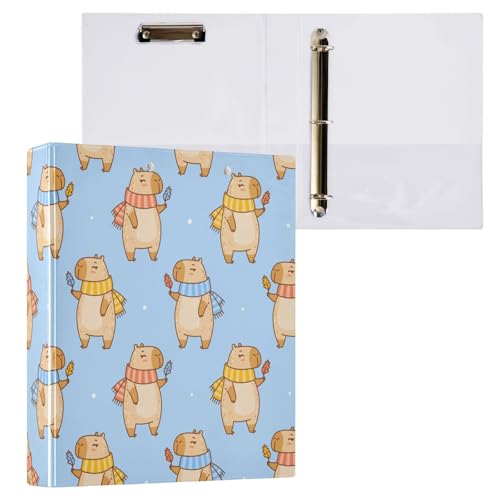 Kcldeci Capibala Zwiebel-Ringbuch, 2 Stück, 3,8 cm, runder Ring für Briefpapier, Hardcover-Ordner für Schule, Büro und Zuhause Kcldeci Capibala Zwiebel-Ringbuch, 2 Stück, 3,8 cm, runder Ring für Briefpapier, Hardcover-Ordner für Schule, Büro und Zuhause von Kcldeci