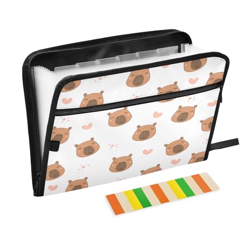 Kcldeci Capybara Fächermappe mit 13 Fächern, Akkordeon-Ordner, A4, Briefgröße, Papier, Dokumente, Quittungen, Organizer, Akkordean-Aktenordner für Klassenzimmer, Zuhause, Büro und Reisen Kcldeci Capybara Fächermappe mit 13 Fächern, Akkordeon-Ordner, A4, Briefgröße, Papier, Dokumente, Quittungen, Organizer, Akkordean-Aktenordner für Klassenzimmer, Zuhause, Büro und Reisen von Kcldeci