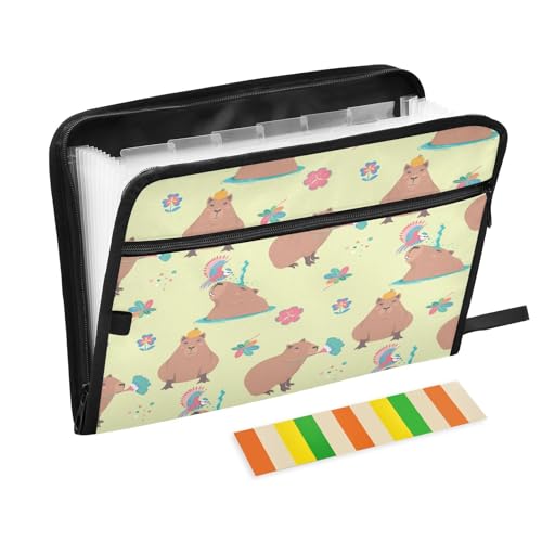 Kcldeci Capybara Fächermappe mit Vogel- und Blumenmuster, 13 Fächer, Akkordeon-Ordner, A4, Briefgröße, Papier, Dokumente, Quittungen, Organizer, Akkordean-Aktenordner für Klassenzimmer, Zuhause, Büro Kcldeci Capybara Fächermappe mit Vogel- und Blumenmuster, 13 Fächer, Akkordeon-Ordner, A4, Briefgröße, Papier, Dokumente, Quittungen, Organizer, Akkordean-Aktenordner für Klassenzimmer, Zuhause, Büro von Kcldeci