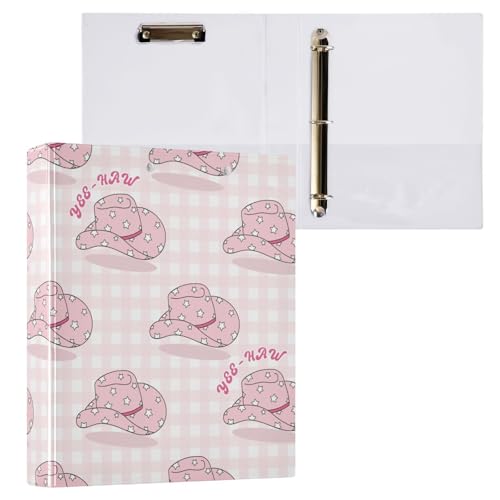 Kcldeci Cowgirl-Cowboy-Hut, 3-Ringbuch, 3,8 cm, runder Ring für Briefpapier, Hardcover-Ordner für Schule, Büro und Zuhause Kcldeci Cowgirl-Cowboy-Hut, 3-Ringbuch, 3,8 cm, runder Ring für Briefpapier, Hardcover-Ordner für Schule, Büro und Zuhause von Kcldeci