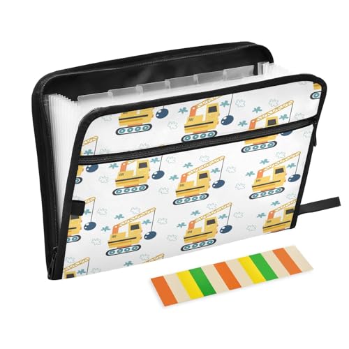 Kcldeci Fächermappe, Bagger, 13 Taschen, Akkordeon-Aktenhalter, Organizer, A4, Briefgröße, Papier, Dokumente, Quittungen, Organizer, Akkordean-Aktenordner Kcldeci Fächermappe, Bagger, 13 Taschen, Akkordeon-Aktenhalter, Organizer, A4, Briefgröße, Papier, Dokumente, Quittungen, Organizer, Akkordean-Aktenordner von Kcldeci