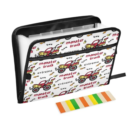 Kcldeci Fächermappe, Cartoon-Monsterspuren, 13 Taschen, Akkordeon-Aktenhalter, Organizer, A4, Briefgröße, Papier, Dokumente, Quittungen, Organizer, Akkordean-Aktenordner Kcldeci Fächermappe, Cartoon-Monsterspuren, 13 Taschen, Akkordeon-Aktenhalter, Organizer, A4, Briefgröße, Papier, Dokumente, Quittungen, Organizer, Akkordean-Aktenordner von Kcldeci