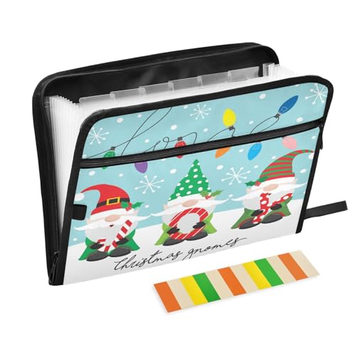 Kcldeci Fächermappe, Weihnachtswichtel, 13 Taschen, Akkordeon-Aktenordner, A4, Briefgröße, Papier, Dokumente, Quittungen, Organizer, Akkordean-Aktenordner für Klassenzimmer, Zuhause, Büro und Reisen Kcldeci Fächermappe, Weihnachtswichtel, 13 Taschen, Akkordeon-Aktenordner, A4, Briefgröße, Papier, Dokumente, Quittungen, Organizer, Akkordean-Aktenordner für Klassenzimmer, Zuhause, Büro und Reisen von Kcldeci