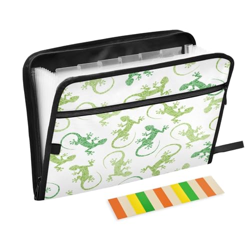 Kcldeci Fächermappe, mexikanische Eidechsen, 13 Taschen, Akkordeon-Aktenhalter, Organizer, A4, Briefgröße, Papier, Dokumente, Quittungen, Organizer, Akkordean-Aktenordner Kcldeci Fächermappe, mexikanische Eidechsen, 13 Taschen, Akkordeon-Aktenhalter, Organizer, A4, Briefgröße, Papier, Dokumente, Quittungen, Organizer, Akkordean-Aktenordner von Kcldeci