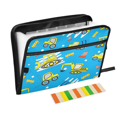 Kcldeci Fächermappe, niedliches Auto, Cartoon, 13 Taschen, Akkordeon-Aktenhalter, Organizer, A4, Briefgröße, Papier, Dokumente, Quittungen, Organizer, Akkordean-Aktenordner Kcldeci Fächermappe, niedliches Auto, Cartoon, 13 Taschen, Akkordeon-Aktenhalter, Organizer, A4, Briefgröße, Papier, Dokumente, Quittungen, Organizer, Akkordean-Aktenordner von Kcldeci