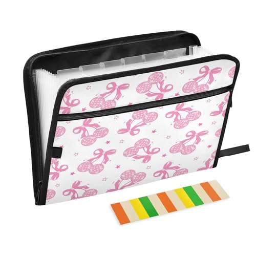 Kcldeci Fächermappe, rosa Kokette, Discokugel, Kirschen, 13 Taschen, Akkordeon-Aktenordner, A4, Briefgröße, Papier, Dokumente, Quittungen, Organizer, Akkordean-Aktenordner für Klassenzimmer, Zuhause Kcldeci Fächermappe, rosa Kokette, Discokugel, Kirschen, 13 Taschen, Akkordeon-Aktenordner, A4, Briefgröße, Papier, Dokumente, Quittungen, Organizer, Akkordean-Aktenordner für Klassenzimmer, Zuhause von Kcldeci