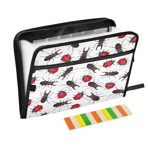 Kcldeci Fächermappe Käfer Käfer Hirsch, 13 Fächer, Akkordeon-Aktenordner, A4, Briefgröße, Papier, Dokumente, Quittungen, Organizer, Akkordean-Aktenordner für Klassenzimmer, Zuhause, Büro und T Kcldeci Fächermappe Käfer Käfer Hirsch, 13 Fächer, Akkordeon-Aktenordner, A4, Briefgröße, Papier, Dokumente, Quittungen, Organizer, Akkordean-Aktenordner für Klassenzimmer, Zuhause, Büro und T von Kcldeci