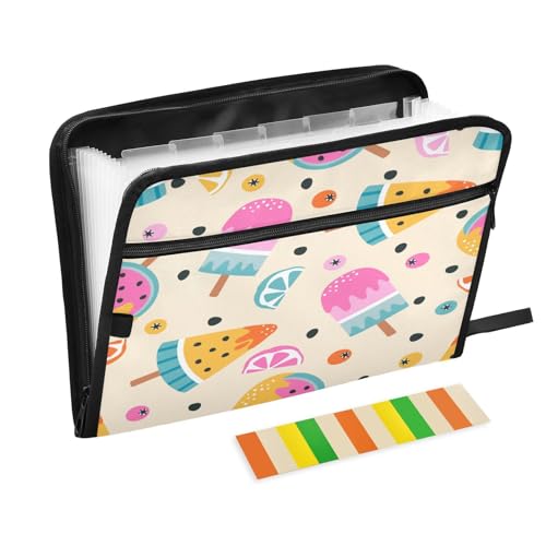 Kcldeci Fächermappe für Desserts, Eis, Schokolade, Erdbeere, 13 Fächer, Akkordeon-Ordner, A4, Briefgröße, Papier, Dokumente, Quittungen, Organizer, Akkordean-Aktenordner für Klassenzimmer, Zuhause Kcldeci Fächermappe für Desserts, Eis, Schokolade, Erdbeere, 13 Fächer, Akkordeon-Ordner, A4, Briefgröße, Papier, Dokumente, Quittungen, Organizer, Akkordean-Aktenordner für Klassenzimmer, Zuhause von Kcldeci