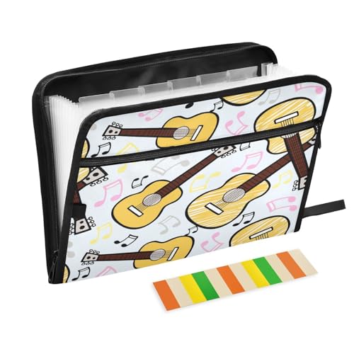 Kcldeci Fächermappe für Gitarren-Instrumente, 13 Fächer, Akkordeon-Ordner, A4, Briefgröße, Papier, Dokumente, Quittungen, Organizer, Akkordean-Aktenordner für Klassenzimmer, Zuhause, Büro und Reisen Kcldeci Fächermappe für Gitarren-Instrumente, 13 Fächer, Akkordeon-Ordner, A4, Briefgröße, Papier, Dokumente, Quittungen, Organizer, Akkordean-Aktenordner für Klassenzimmer, Zuhause, Büro und Reisen von Kcldeci