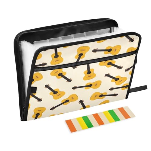 Kcldeci Fächermappe mit Gitarrensaiten, 13 Taschen, Akkordeon-Ordner, A4, Briefgröße, Papier, Dokumente, Quittungen, Organizer, Akkordean-Aktenordner für Klassenzimmer, Zuhause, Büro und Reisen Kcldeci Fächermappe mit Gitarrensaiten, 13 Taschen, Akkordeon-Ordner, A4, Briefgröße, Papier, Dokumente, Quittungen, Organizer, Akkordean-Aktenordner für Klassenzimmer, Zuhause, Büro und Reisen von Kcldeci