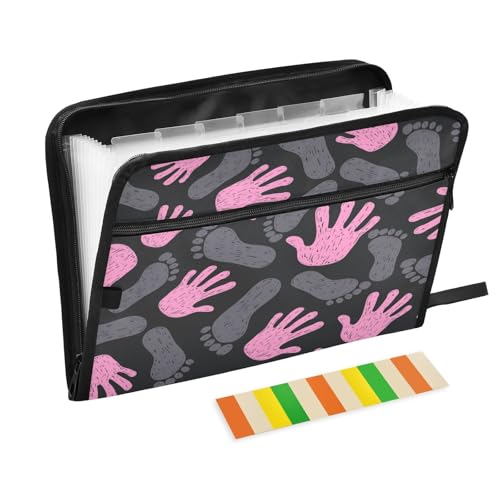 Kcldeci Fächermappe mit Händen und Füßen, 13 Fächer, Akkordeon-Ordner, A4, Briefgröße, Papier, Dokumente, Quittungen, Organizer, Akkordean-Aktenordner für Klassenzimmer, Zuhause, Büro und Reisen Kcldeci Fächermappe mit Händen und Füßen, 13 Fächer, Akkordeon-Ordner, A4, Briefgröße, Papier, Dokumente, Quittungen, Organizer, Akkordean-Aktenordner für Klassenzimmer, Zuhause, Büro und Reisen von Kcldeci