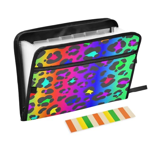 Kcldeci Fächermappe mit Leopardenmuster, 13 Fächer, Akkordeon-Ordner, A4, Briefgröße, Papier, Dokumente, Quittungen, Organizer, Akkordean-Aktenordner für Klassenzimmer, Zuhause, Büro und Kcldeci Fächermappe mit Leopardenmuster, 13 Fächer, Akkordeon-Ordner, A4, Briefgröße, Papier, Dokumente, Quittungen, Organizer, Akkordean-Aktenordner für Klassenzimmer, Zuhause, Büro und von Kcldeci