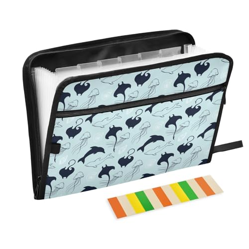 Kcldeci Fächermappe mit Meeresbewohnern und Muscheln, 13 Fächer, Akkordeon-Ordner, A4, Briefgröße, Papier, Dokumente, Quittungen, Organizer, Akkordean-Aktenordner für Klassenzimmer, Zuhause, Büro Kcldeci Fächermappe mit Meeresbewohnern und Muscheln, 13 Fächer, Akkordeon-Ordner, A4, Briefgröße, Papier, Dokumente, Quittungen, Organizer, Akkordean-Aktenordner für Klassenzimmer, Zuhause, Büro von Kcldeci