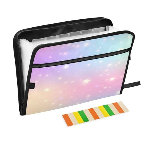 Kcldeci Fächermappe mit Regenbogen-Galaxie, 13 Fächer, Akkordeon-Ordner, A4, Briefgröße, Papier, Dokumente, Quittungen, Organizer, Akkordean-Aktenordner für Klassenzimmer, Zuhause, Büro und Tra Kcldeci Fächermappe mit Regenbogen-Galaxie, 13 Fächer, Akkordeon-Ordner, A4, Briefgröße, Papier, Dokumente, Quittungen, Organizer, Akkordean-Aktenordner für Klassenzimmer, Zuhause, Büro und Tra von Kcldeci