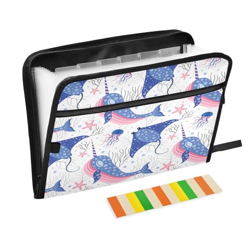 Kcldeci Fächermappe mit Stingray Quallen und Seestern, 13 Fächer, Akkordeon-Ordner, A4, Briefgröße, Papier, Dokumente, Quittungen, Organizer, Akkordean-Aktenordner für Klassenzimmer, Zuhause, Büro Kcldeci Fächermappe mit Stingray Quallen und Seestern, 13 Fächer, Akkordeon-Ordner, A4, Briefgröße, Papier, Dokumente, Quittungen, Organizer, Akkordean-Aktenordner für Klassenzimmer, Zuhause, Büro von Kcldeci