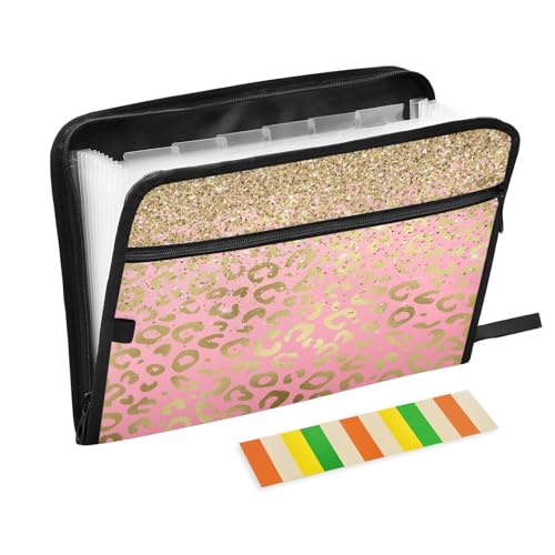 Kcldeci Fächermappe mit goldenem Leopardenmuster, 13 Fächer, Akkordeon-Ordner, A4, Briefgröße, Papier, Dokumente, Quittungen, Organizer, Akkordean-Aktenordner für Klassenzimmer, Zuhause, Büro Kcldeci Fächermappe mit goldenem Leopardenmuster, 13 Fächer, Akkordeon-Ordner, A4, Briefgröße, Papier, Dokumente, Quittungen, Organizer, Akkordean-Aktenordner für Klassenzimmer, Zuhause, Büro von Kcldeci