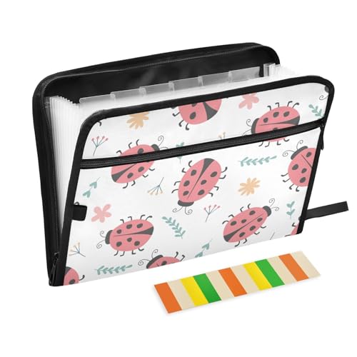 Kcldeci Ladybug Fächermappe mit 13 Fächern, Akkordeon-Ordner, A4, Briefgröße, Papier, Dokumente, Quittungen, Organizer, Akkordean-Aktenordner für Klassenzimmer, Zuhause, Büro und Reisen Kcldeci Ladybug Fächermappe mit 13 Fächern, Akkordeon-Ordner, A4, Briefgröße, Papier, Dokumente, Quittungen, Organizer, Akkordean-Aktenordner für Klassenzimmer, Zuhause, Büro und Reisen von Kcldeci