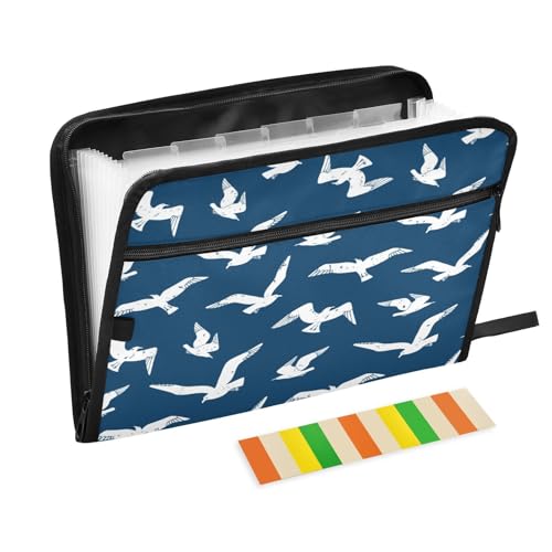 Kcldeci Sea Grungy Fächermappe mit Möwen, 13 Fächer, Akkordeon-Ordner, A4, Briefgröße, Papier, Dokumente, Quittungen, Organizer, Akkordean-Aktenordner für Klassenzimmer, Zuhause, Büro und Reisen Kcldeci Sea Grungy Fächermappe mit Möwen, 13 Fächer, Akkordeon-Ordner, A4, Briefgröße, Papier, Dokumente, Quittungen, Organizer, Akkordean-Aktenordner für Klassenzimmer, Zuhause, Büro und Reisen von Kcldeci