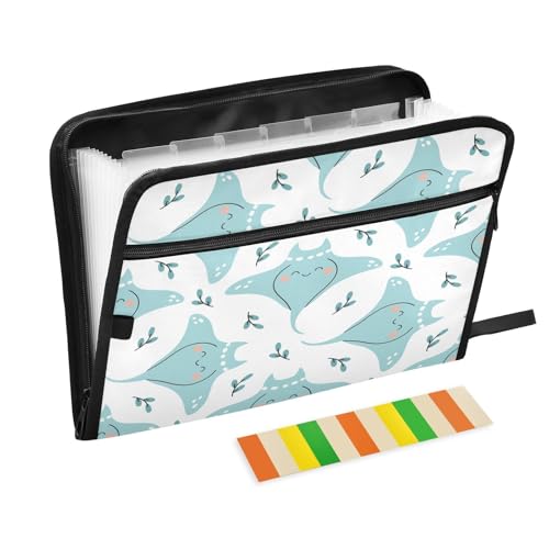 Kcldeci Stingray Fächermappe für den Sommer, 13 Fächer, Akkordeon-Ordner, A4, Briefgröße, Papier, Dokumente, Quittungen, Organizer, Akkordean-Aktenordner für Klassenzimmer, Zuhause, Büro und Reisen Kcldeci Stingray Fächermappe für den Sommer, 13 Fächer, Akkordeon-Ordner, A4, Briefgröße, Papier, Dokumente, Quittungen, Organizer, Akkordean-Aktenordner für Klassenzimmer, Zuhause, Büro und Reisen von Kcldeci